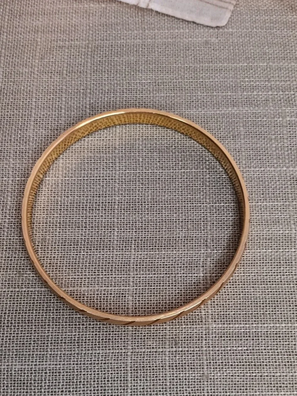 Monet Gold-Tone Diagonal Textured Bangle